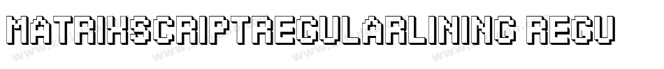 MatrixScriptRegularLining Regular字体转换